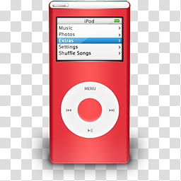 iPod , red iPod nano transparent background PNG clipart