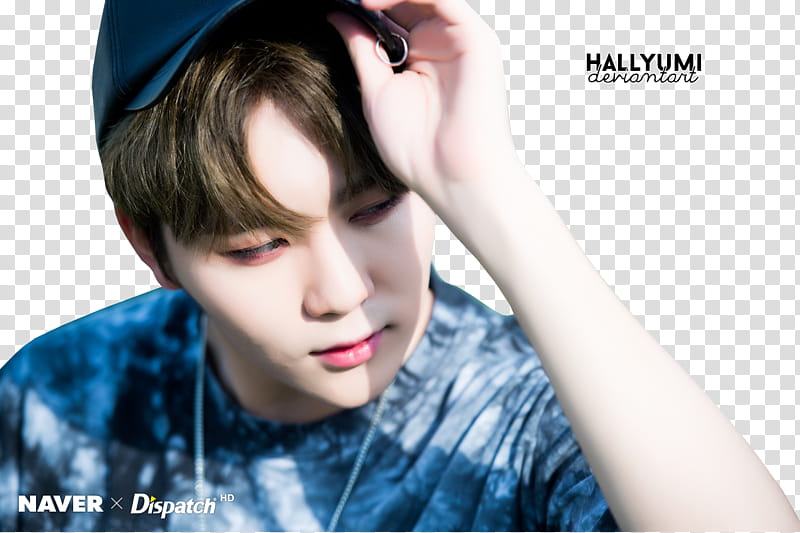 Seungkwan, man wearing blue and white crew-neck top transparent background PNG clipart