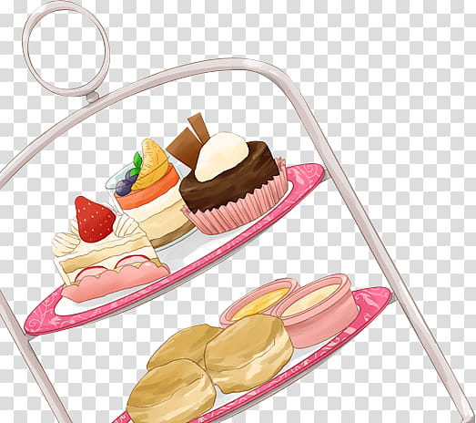 Mini, desserts on -tier stand illustration transparent background PNG clipart