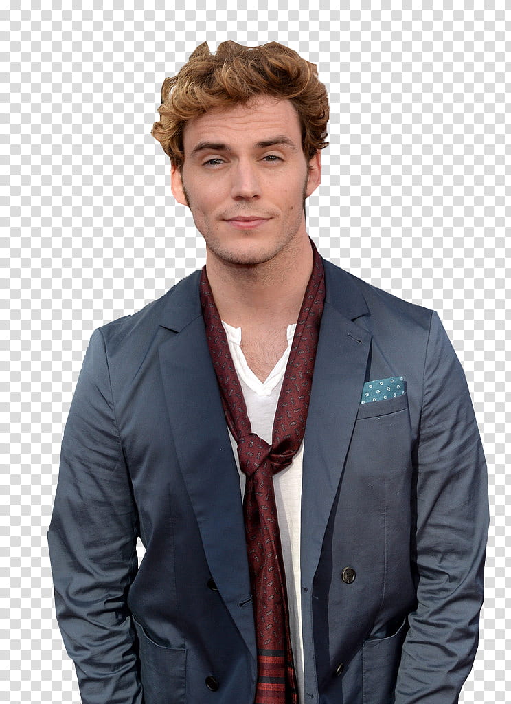 Sam Claflin , man wearing blue suit jacket transparent background PNG clipart