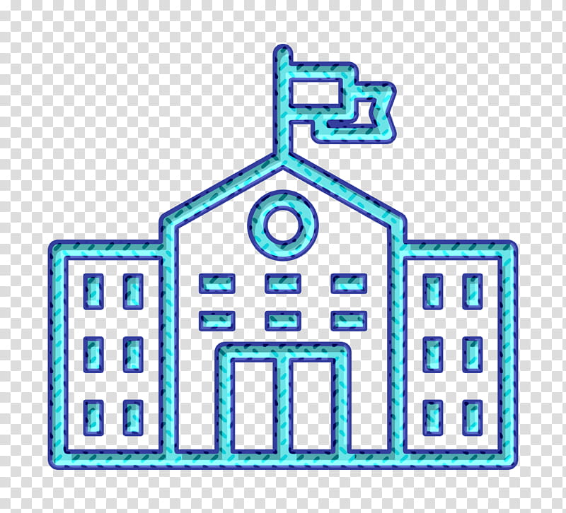 Building icon School icon University icon, Line transparent background PNG clipart