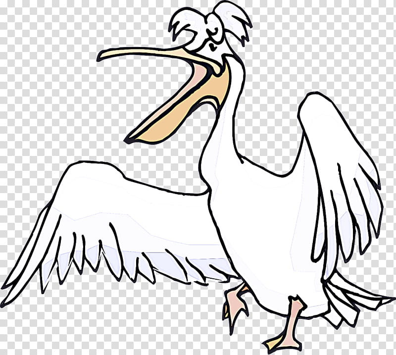 bird beak pelican white pelican line art, Coloring Book, Wildlife, Cartoon, Pelecaniformes transparent background PNG clipart