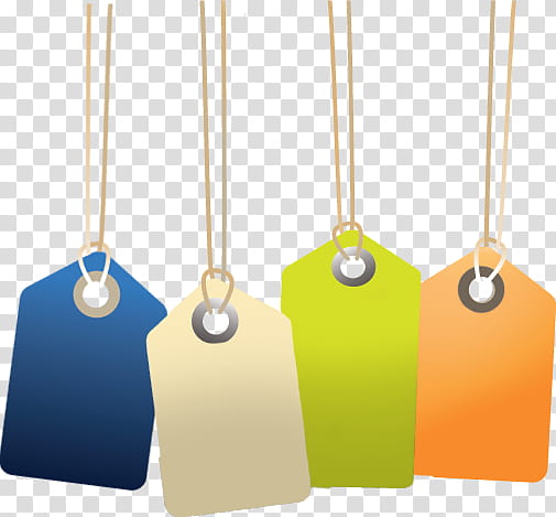 Tags price in, four assorted-color label tags illustration transparent background PNG clipart