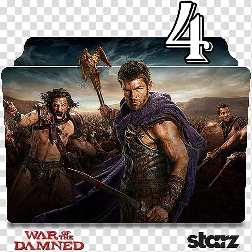 Spartacus series and season folder icons, Spartacus S ( transparent background PNG clipart