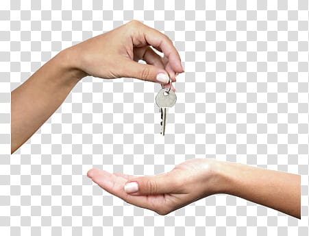 HANDS S , person holding key transparent background PNG clipart