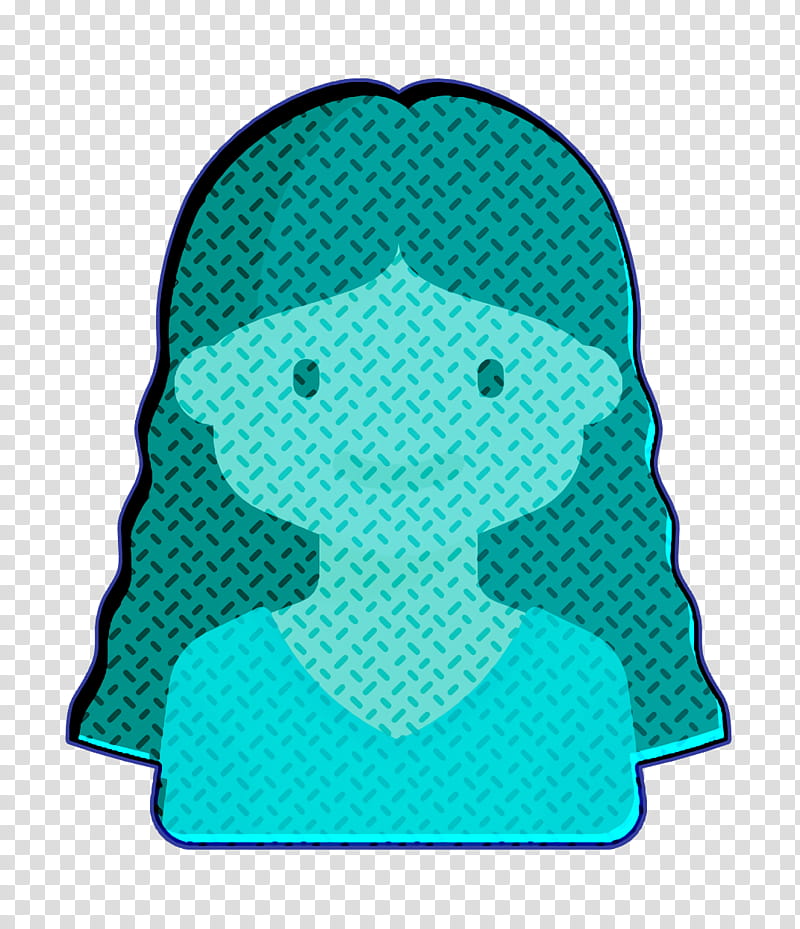 Kids Avatars icon Girl icon, Green, Turquoise, Teal, Aqua transparent background PNG clipart