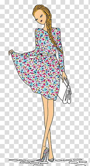 VintageDolls pedido para TheVintageRose, woman wearing multicolored long-sleeved dress illustration transparent background PNG clipart
