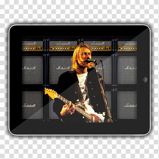 Music Icon , Nirvana Kurt Cobain iPad_Landscape_x transparent background PNG clipart