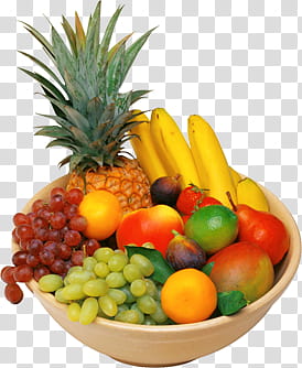 Fruit P, assorted fruits in bow transparent background PNG clipart