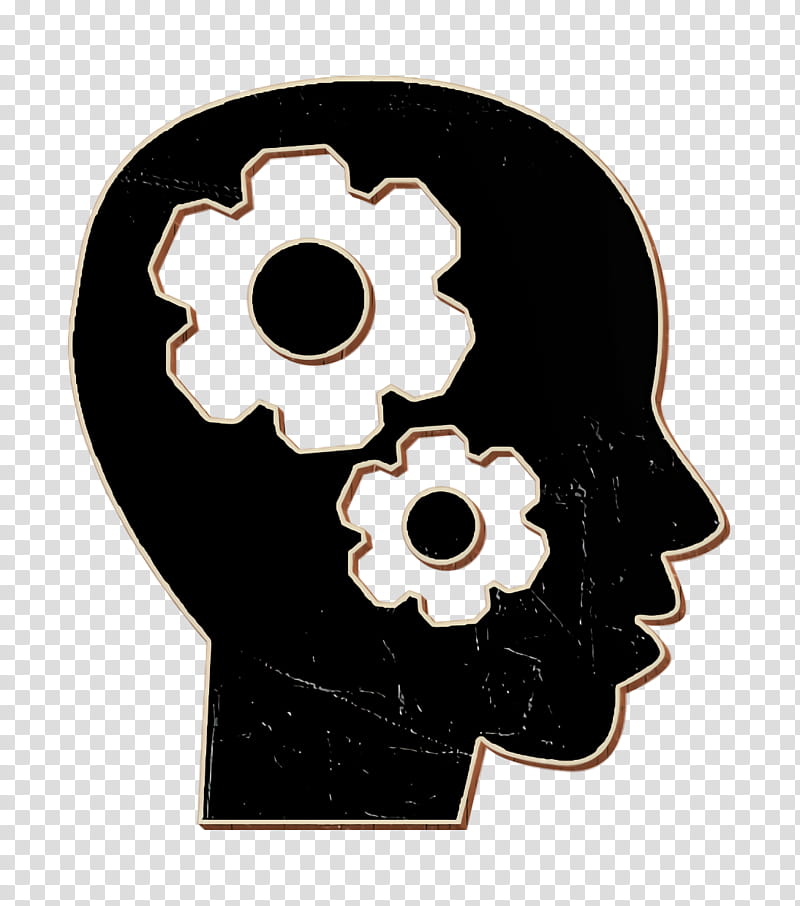 Academic 2 icon education icon Gears in bald head side view icon, Process Icon transparent background PNG clipart