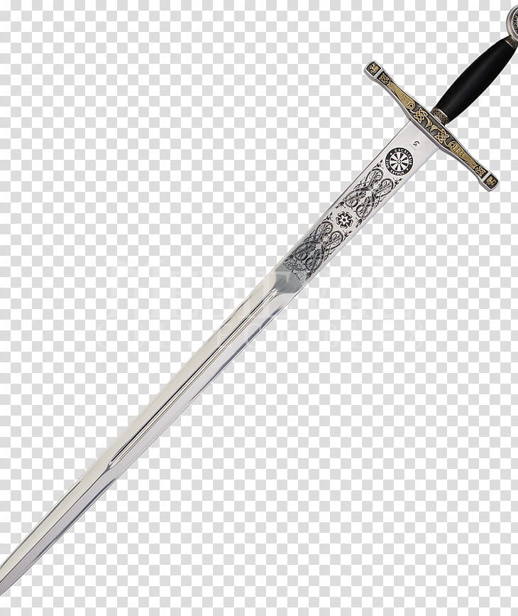 Knight, Sword, Excalibur, Weapon, Dagger, Lord Of The Rings, Gladius, Medieval Fantasy, Blade, Handle transparent background PNG clipart