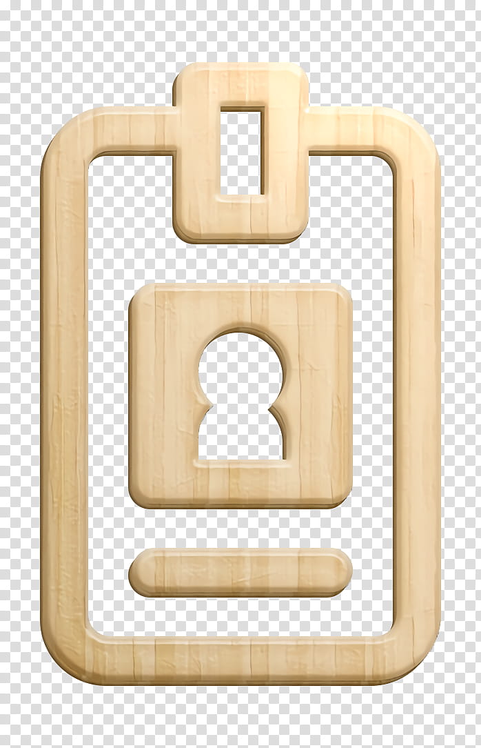 carnet icon credential icon id icon, Identification Icon, Beige, Wood, Symbol, Toy Block, Square, Rectangle transparent background PNG clipart