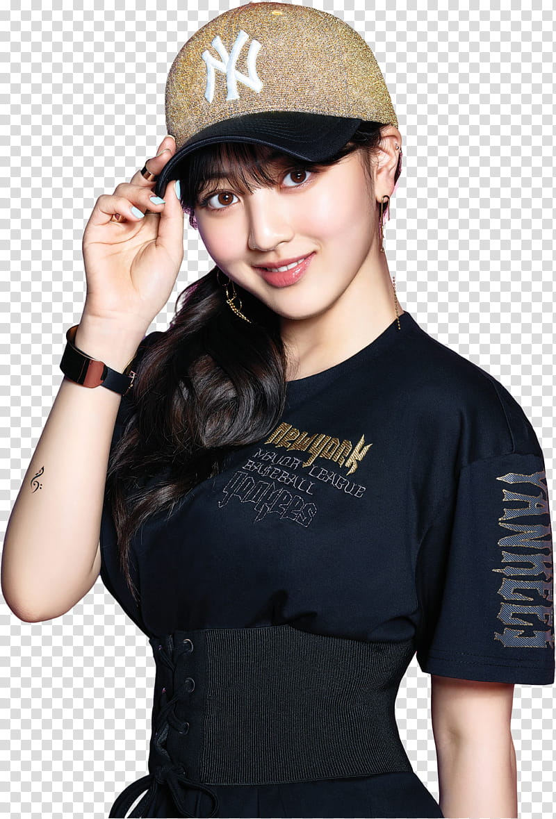 TWICE MLB, woman holding her cap while smiling transparent background PNG clipart