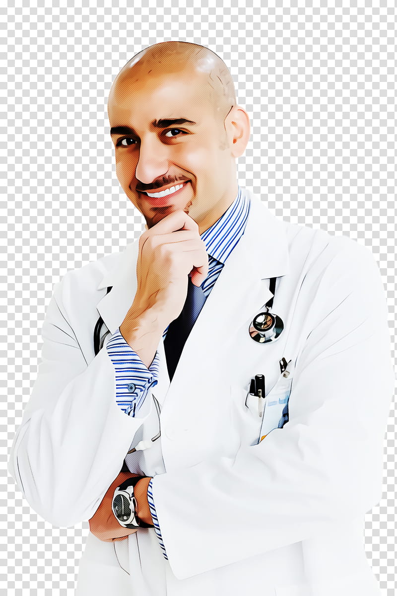 Stethoscope, White, White Coat, Physician, Uniform, Gesture transparent background PNG clipart