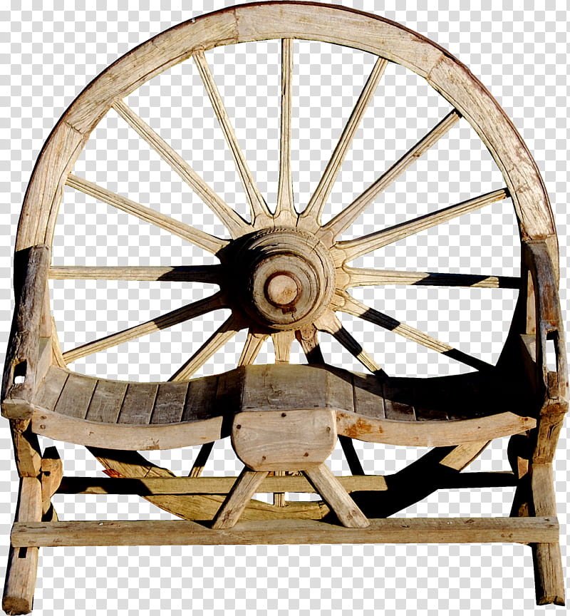 Wagon Wheel Bench transparent background PNG clipart