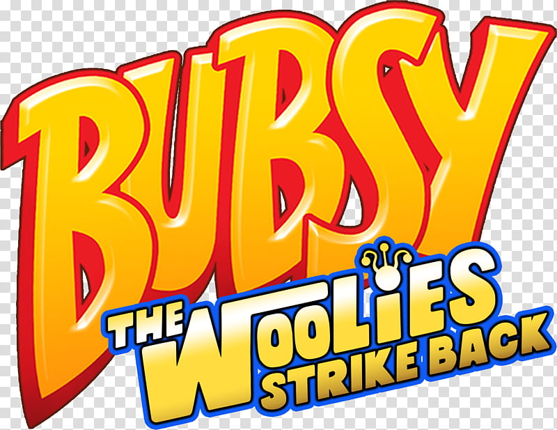 Playstation Logo, Bubsy The Woolies Strike Back, Video Games, Accolade, Playstation 4, Bobcat, Text, Yellow transparent background PNG clipart