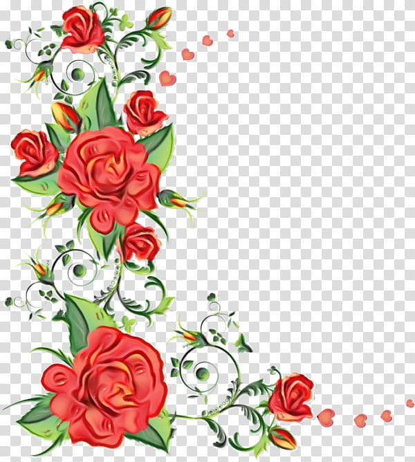 Red Watercolor Flowers, Paint, Wet Ink, Rose, Garden Roses, Floral Design, Flower Bouquet, Petal transparent background PNG clipart