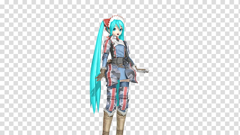 DT Gallia Squad  Miku DL, blue-haired female anime character transparent background PNG clipart