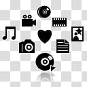 Hugo icon collection in the ecqlipse  style, CYBERLINK DVD SUITE  transparent background PNG clipart
