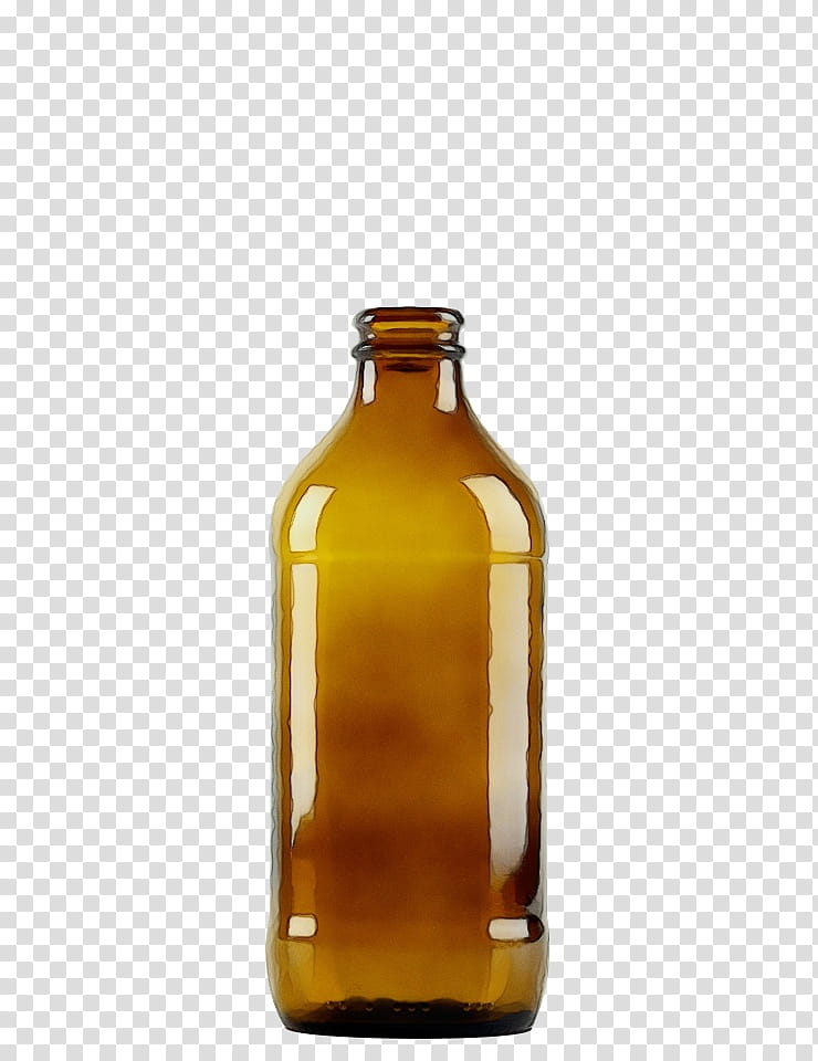 bottle glass bottle yellow beer bottle caramel color, Watercolor, Paint, Wet Ink, Amber, Liquid, Water Bottle, Wheat Germ Oil transparent background PNG clipart