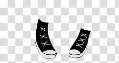 Converse Creative Doll, pair of black sneakers illustratio transparent background PNG clipart