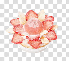 baked cup cake with strawberry toppings transparent background PNG clipart