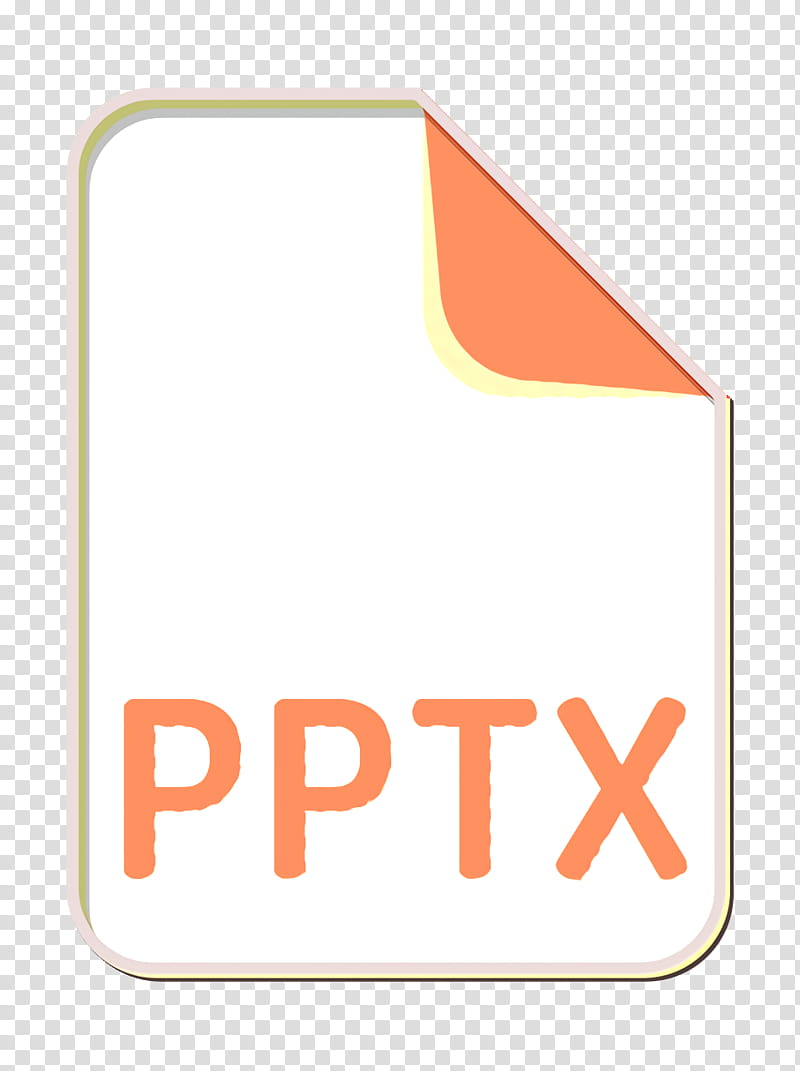 extension icon file icon name icon, Pptx Icon, Text, Orange, Logo, Line, Signage, Material Property transparent background PNG clipart