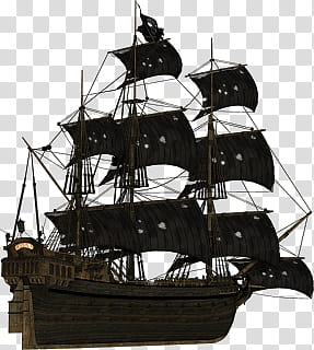 d Pirate Ship , black pirate ship illustration transparent background PNG clipart