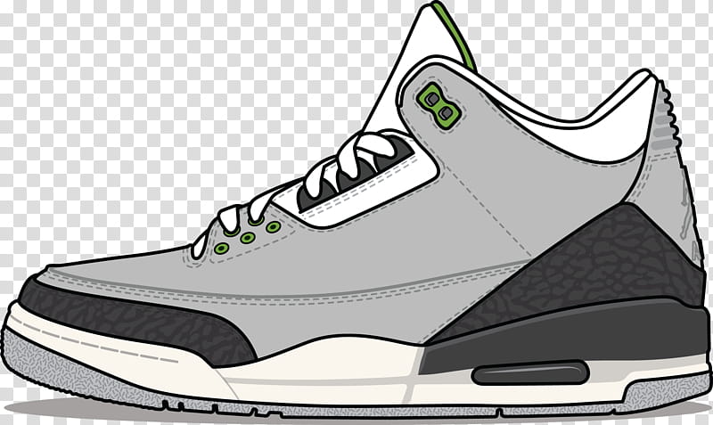 Grey, Air Jordan 3 Retro Tinker Mens Nrg, Nike Air Jordan Iii, Mens Air Jordan 3 Retro, Sneakers, Shoe, Nike Air Max Trainer 1 Mens, Green transparent background PNG clipart