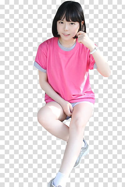 Hong Young Gi, women's pink crew neck shirt transparent background PNG clipart
