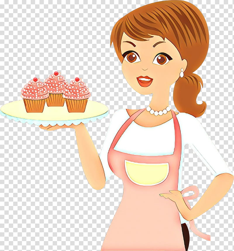 cartoon food brown hair bake sale, Cartoon transparent background PNG clipart