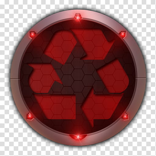 Crysis Style Icon , Crysis Recycle Bin  Full (, red recycle logo transparent background PNG clipart