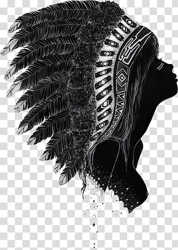 woman wearing war bonnet illustration transparent background PNG clipart