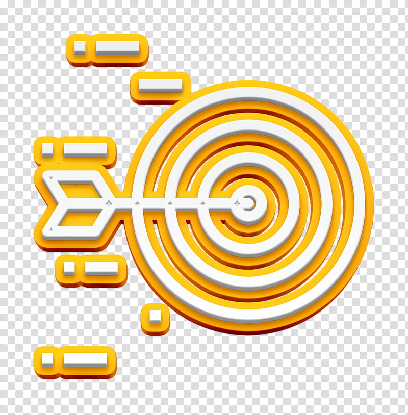 Bullseye icon Focus icon Teamwork icon, Yellow, Line, Text transparent background PNG clipart
