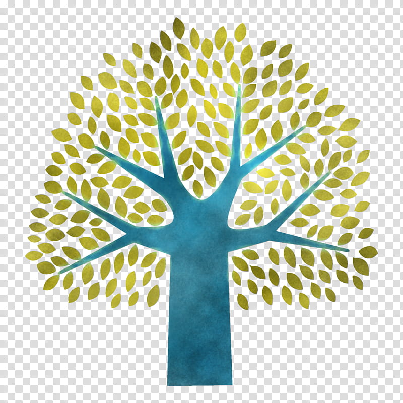 autumn tree broadleaf tree, Green, Yellow, Plant transparent background PNG clipart