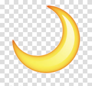 Yellow crescent moon isolated on transparent background PNG - Similar PNG