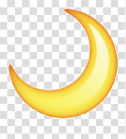 Emojis, yellow crescent moon illustration transparent background PNG clipart