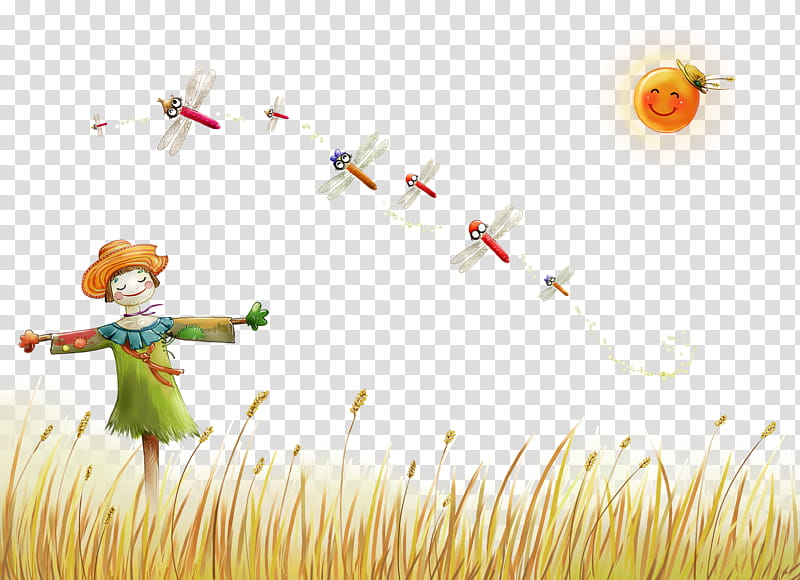 Autumn Grass, Cartoon, Scarecrow, Season, Humour, Mobile Phones, Painting, Happiness transparent background PNG clipart