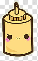 Kawaii, yellow pillar candle sticker transparent background PNG clipart