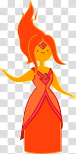 Hora de aventura, female cartoon character with fire hair transparent background PNG clipart