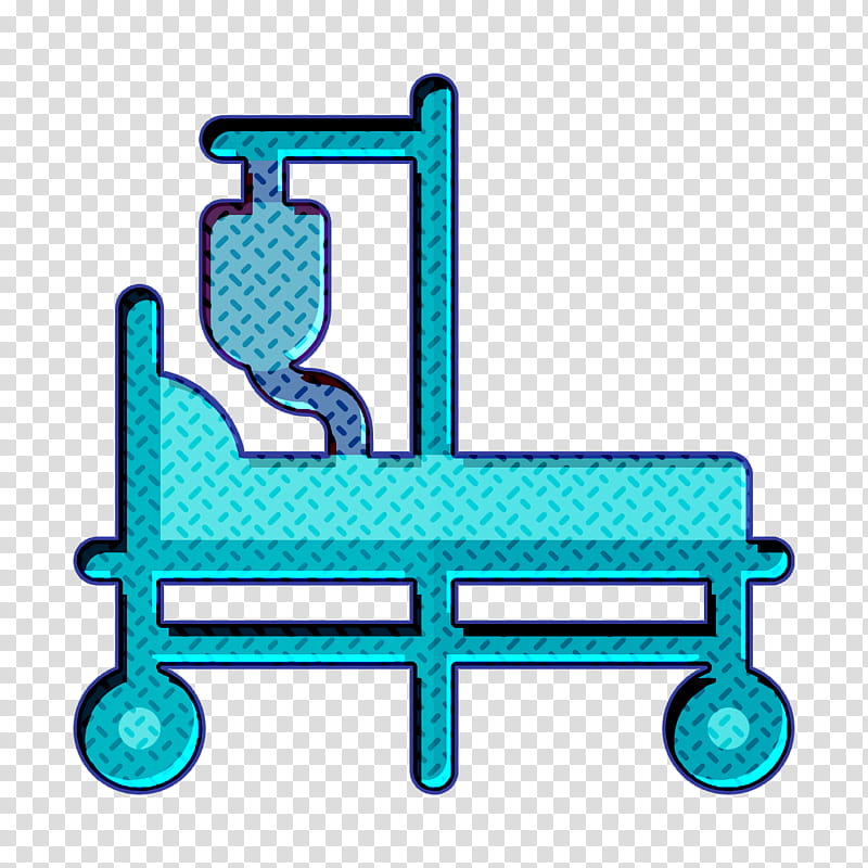 Blood Donation icon Bed icon Hospital bed icon, Turquoise, Aqua, Line, Vehicle transparent background PNG clipart