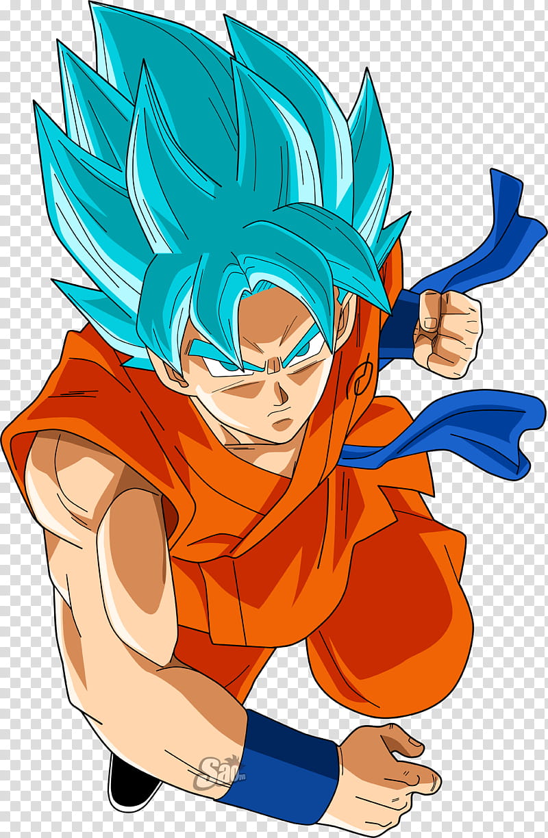 Goku SSGSS Power  transparent background PNG clipart