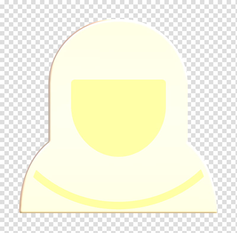 muslim icon muslimah icon people icon, Women Icon, Yellow, Circle, Line, Headgear, Logo, Graphic Design transparent background PNG clipart