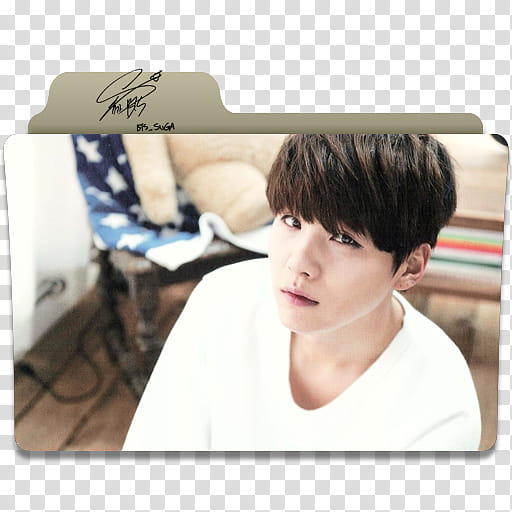 BTS  Season Greeting Folder Icons, Suga  transparent background PNG clipart