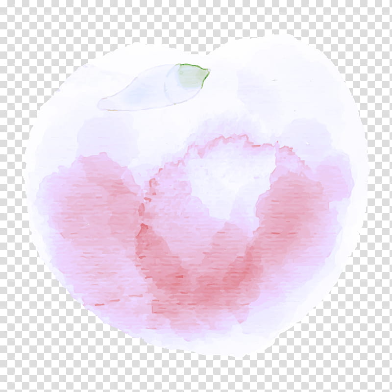 pink watercolor paint heart cloud transparent background PNG clipart