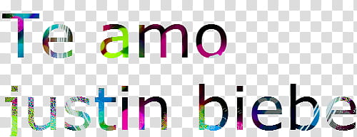 Texto Te amo justin bieber transparent background PNG clipart