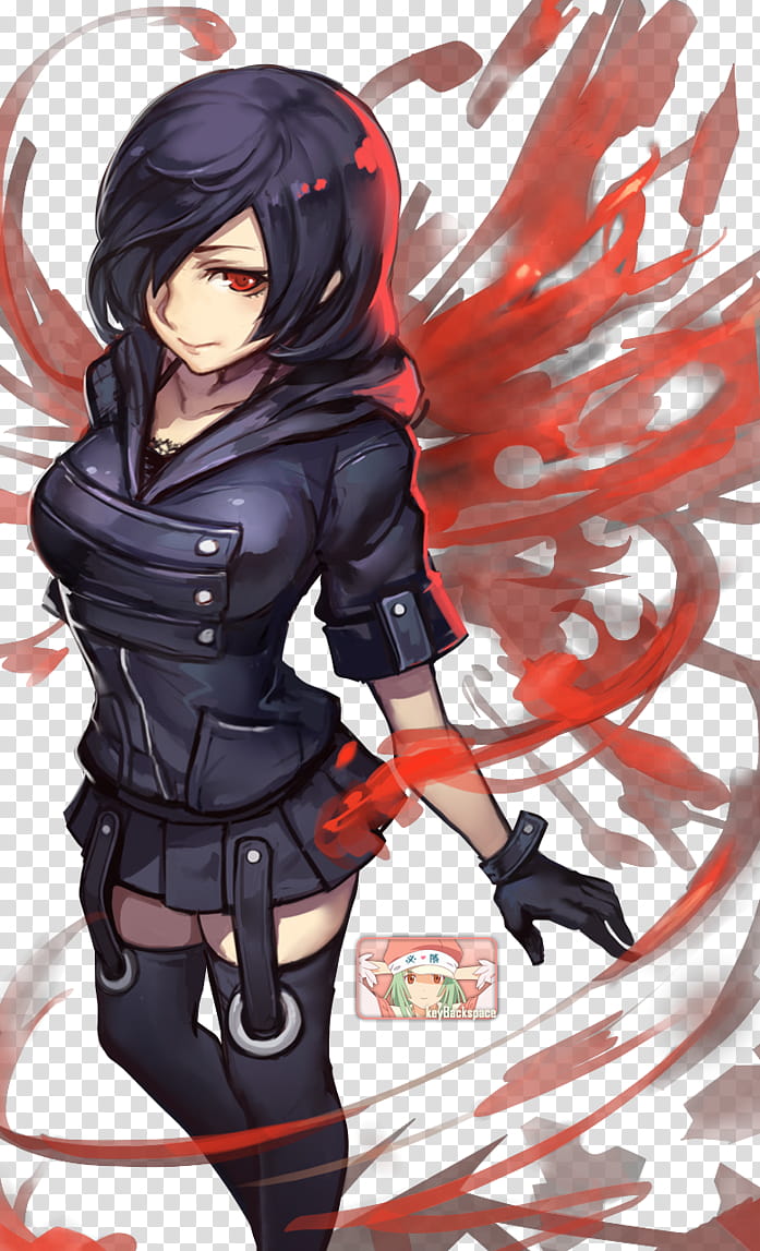 Kirishima Touka (Tokyo Ghoul), Render, female anime character painting transparent background PNG clipart
