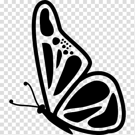 Monarch Butterfly Drawing, Insect, Glasswing Butterfly, Silhouette, Line Art, Blackandwhite, Moths And Butterflies, Pollinator transparent background PNG clipart