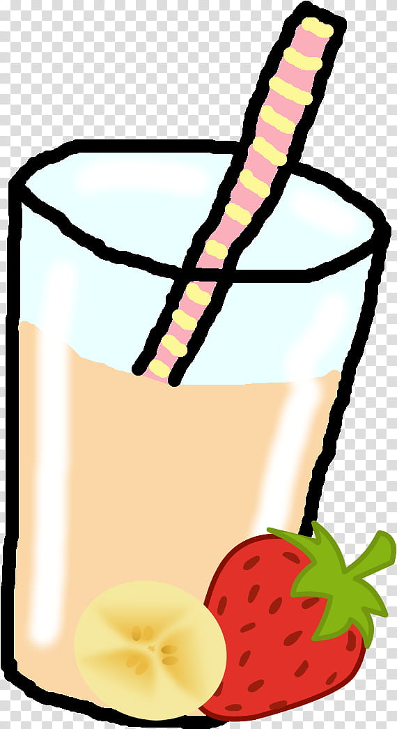 Banana Split, Smoothie, Milkshake, Strawberry, Banana Bread, Fruit, Food, Drawing transparent background PNG clipart
