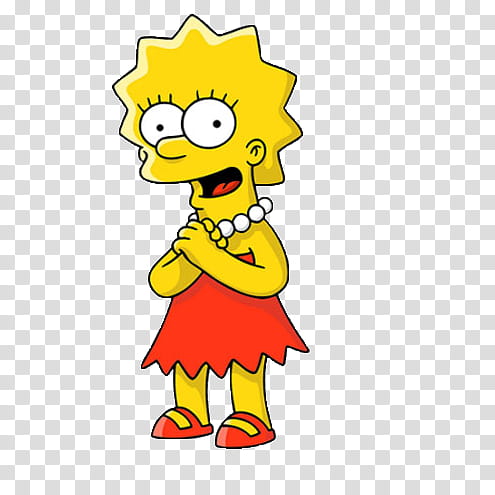 standing Lisa Simpson transparent background PNG clipart